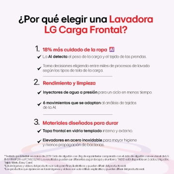 Por que elegir una lavadora frontal - WD14VVC4S6